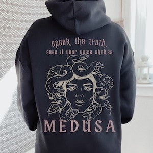 Medusa Hoodie Snake Hoodie Medusa Snake Sweater Greek Mythology Greek Apparel Medusa Shirt Greek Goddess Medusa Costume Dark Academia