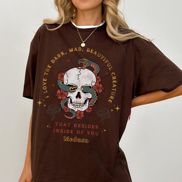 Medusa Shirt Greek Mythology Medusa Gothic Clothes Greek Goddess Greek Apparel Mythology Shirt Dark Academia Clothing Snake Shirt Goth