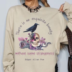 Edgar Allan Poe Raven Sweater Edgar Allen Poe Bookish Things Librariancore Dead Poet Society Whimsigoth Clothing One More Chapter Crow Shirt