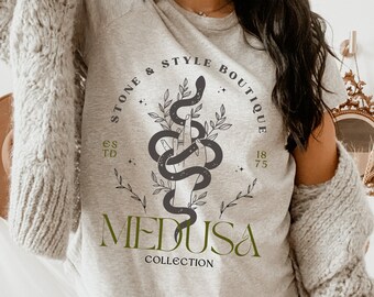 Medusa Shirt Greek Mythology Medusa Renaissance Shirt Greek Goddess Greek Apparel Mythology Shirt Dark Academia Clothing Snake Shirt