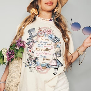 Vintage Alice Alice in Wonderland Shirt Book Shirt Bookish Things Alice in Wonderland Literary Shirt Reading Shirt Light Academia
