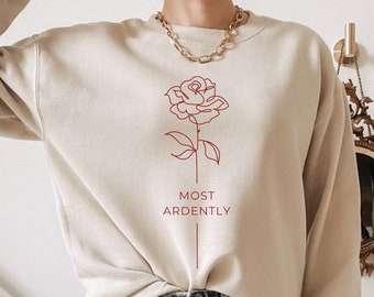 Jane Austen sudadera Jane Austen camisa flores prensadas camisa Jane Austin Jane Austen regalos libro sudadera bookish feminista sudadera