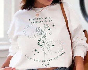 Sappho Sudadera Academia Oscura Ropa Sutil Orgullo Lésbico Ropa Sáfica Camisa Sáfica Sutil Lesbiana Safo Cita Sutil Bi Orgullo