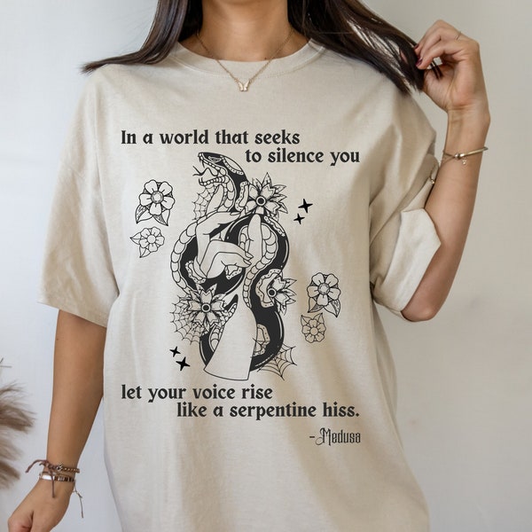 Medusa Shirt Greek Mythology Feminist Shirt Snake Shirt Medusa Renaissance Shirt Greek Goddess Greek Apparel Mythology Shirt