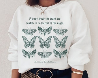 Shakespeare Moth Suéter Shakespeare Sudadera Bibliotecario Sudadera Bookish Sudadera Dead Poets Society Sudaderas Bookish