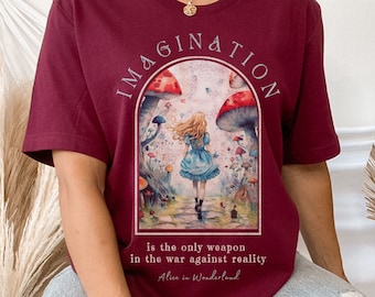Vintage Alice Alice in Wonderland Shirt Book Shirt Bookish Things Alice in Wonderland Literary Shirt Reading Shirt Light Academia