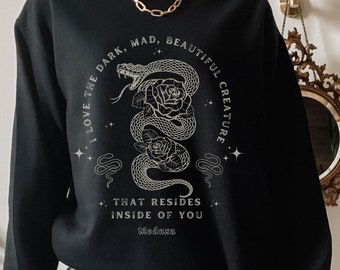 Suéter de serpiente Medusa Mitología griega Ropa griega Camisa de Medusa Disfraz de diosa griega Medusa Suéter de serpiente con cuello redondo Medusa Academia oscura