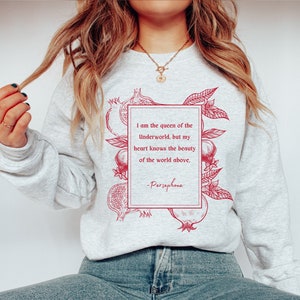 Persephone Granatapfel Sweatshirt Persephone Kunst Altgriechisch Griechisch Mythologie Kunst Bookish Things Dark Romance Persephone Hades Romantasy