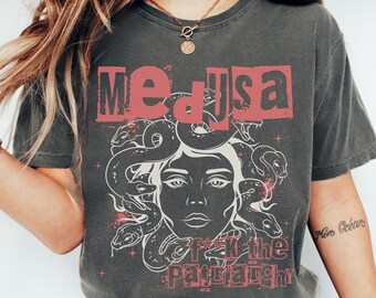 Medusa Shirt Greek Mythology Medusa Gothic Clothes Greek Goddess Goth Clothes Greek Mythology Shirt Dark Academia Clothing Snake Shirt