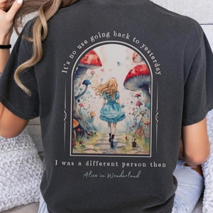 Vintage Alice Alice in Wonderland Shirt Book Shirt Bookish Things Alice in Wonderland Literary Shirt Reading Shirt Light Academia