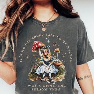 Vintage Alice Alice in Wonderland Shirt Book Shirt Bookish Things Alice in Wonderland Literary Shirt Reading Shirt Light Academia