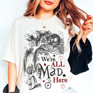 Alice in Wonderland Shirt Vintage Alice Book Shirt Bookish Things Alice in Wonderland Literary Shirt Reading Shirt Light Academia
