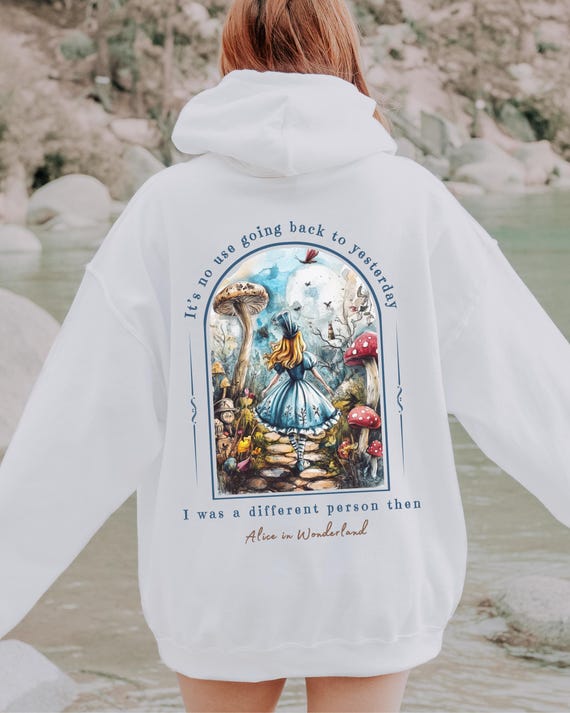 Vintage Alice Alice in Wonderland Hoodie Book Hoodie Bookish 