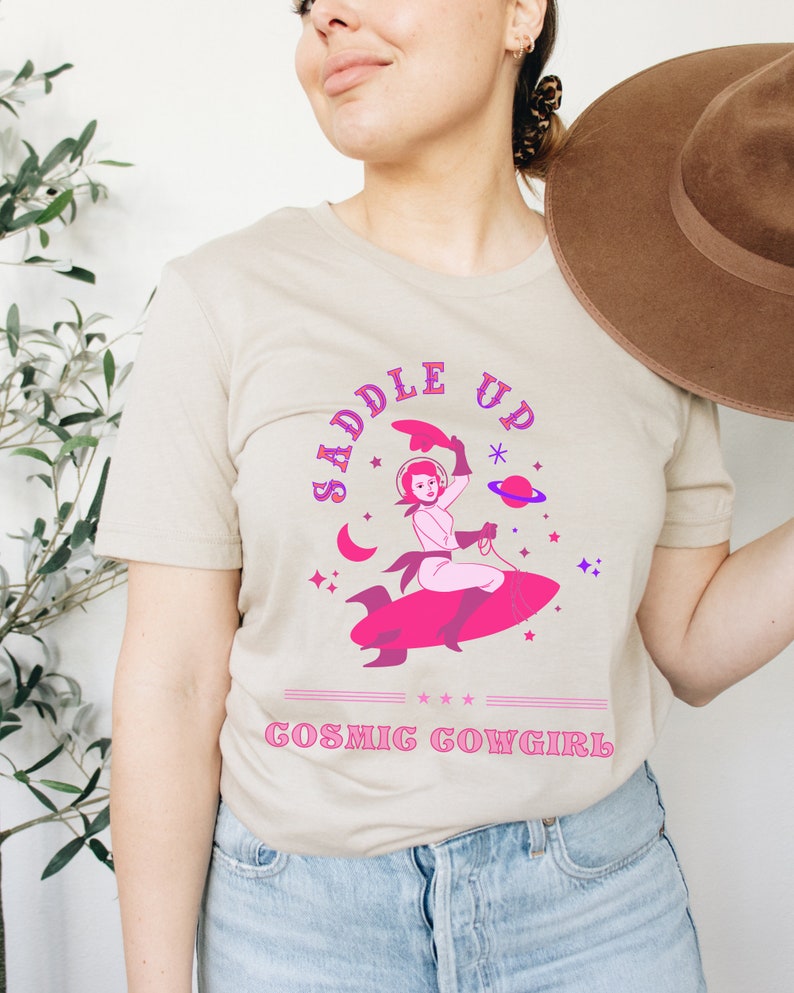 KID'S ROUND NECK T-SHIRT SPACE COWGIRL main image 0