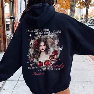 Persephone Granatapfel Hoodie Persephone Kunst Altgriechisch Griechisch Mythologie Kunst Bookish Things Dark Romance Persephone Hades Romantasy