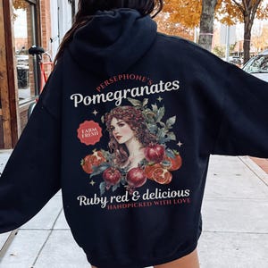 Persephone Granatapfel Hoodie Persephone Kunst Altgriechisch Griechisch Mythologie Kunst Bookish Things Dark Romance Persephone Hades Romantasy