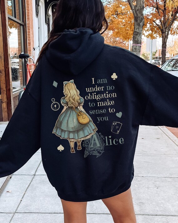 Vintage Alice Alice in Wonderland Hoodie Book Hoodie Bookish 
