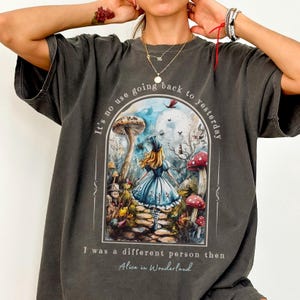 Vintage Alice Alice in Wonderland Shirt Book Shirt Bookish Things Alice in Wonderland Literary Shirt Reading Shirt Light Academia