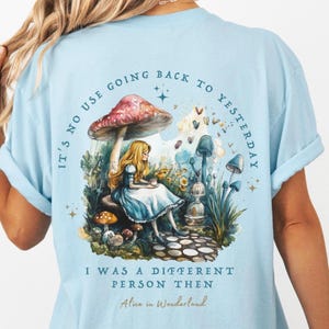 Vintage Alice Alice in Wonderland Shirt Book Shirt Bookish Things Alice in Wonderland Literary Shirt Reading Shirt Light Academia