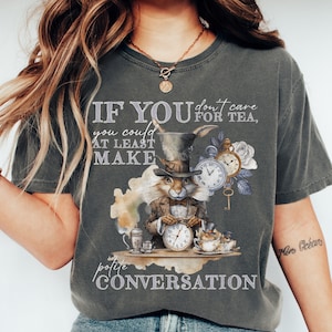 Vintage Alice Alice in Wonderland Shirt Book Shirt Bookish Things Alice in Wonderland Literary Shirt Mad Hatter Were All Mad Here Shirt