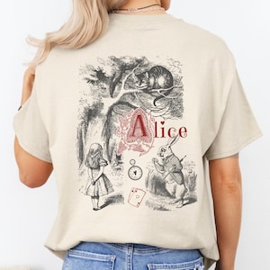Vintage Alice Alice in Wonderland Shirt Book Shirt Bookish Things Alice in Wonderland Literary Shirt Reading Shirt Light Academia