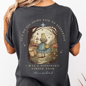Vintage Alice Alice in Wonderland Shirt Book Shirt Bookish Things Alice in Wonderland Literary Shirt Reading Shirt Light Academia