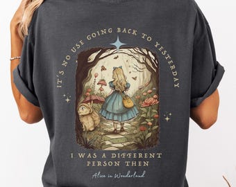 Vintage Alice Alice in Wonderland Shirt Book Shirt Bookish Things Alice in Wonderland Literary Shirt Reading Shirt Light Academia