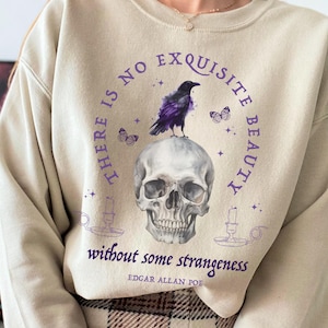Edgar Allan Poe Raven Sweater Edgar Allen Poe Bookish Things Librariancore Dead Poet Society Whimsigoth Clothing One More Chapter Crow Shirt