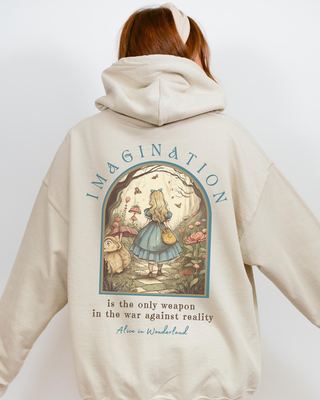 Alice in Wonderland Hoodie Were All Mad Here Alice in Wonderland Goblincore  Shirt Poet Shirt Mad Hatter Hoodie Dark Academia Bookish Hoodie