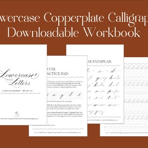Lowercase Copperplate Calligraphy Downloadable Workbook