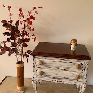 French Style restore side table, French Antiques, Restored Furniture, Country Decor, Vintage Night Table, Farmhouse Decor, Cottage Syle