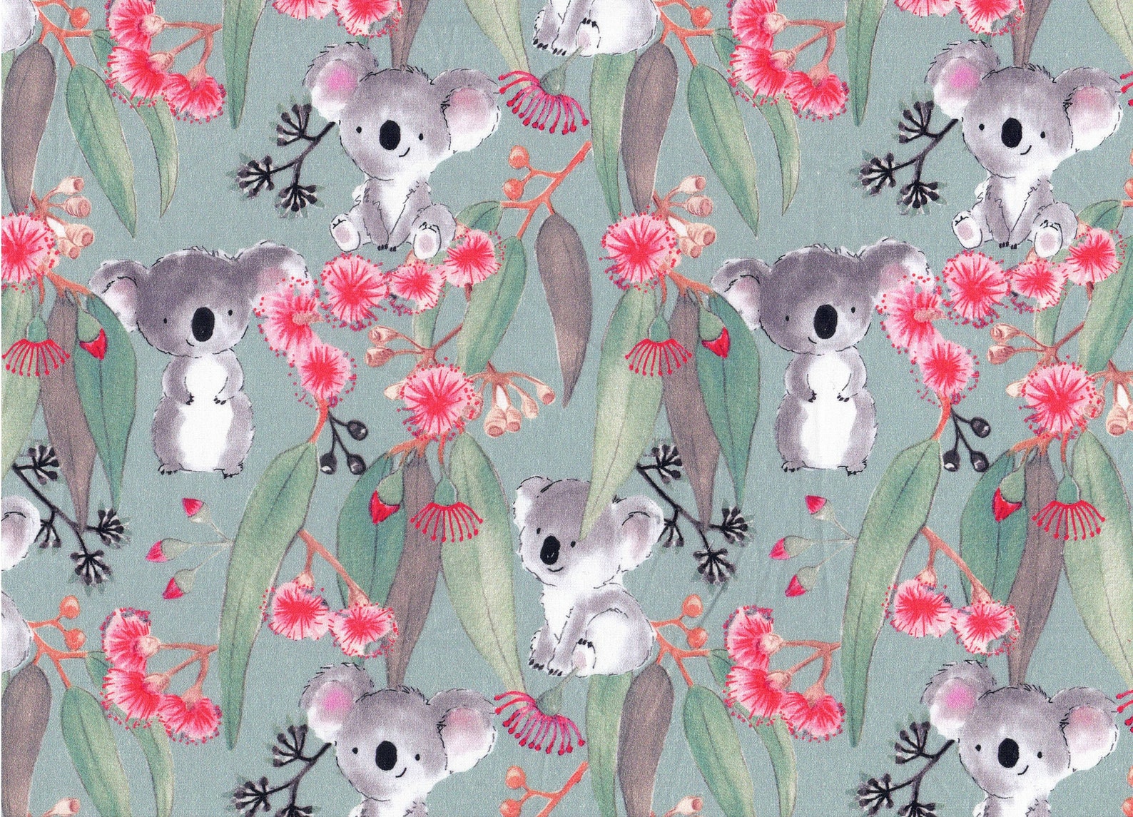 FLANNELETTE Gummy Koala Bears MOSES BASKET Fitted Sheet Cute Etsy