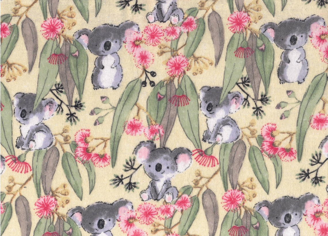 FLANNELETTE Gummy Koala Bears MOSES BASKET Fitted Sheet Cute Etsy