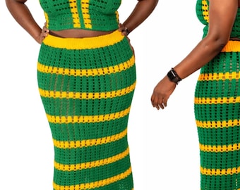 Golden Tide Crochet Skirt Pattern (PDF Download)