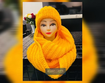 Crochet Beanie and Scarf Pattern: Unisex Design (PDF Pattern)