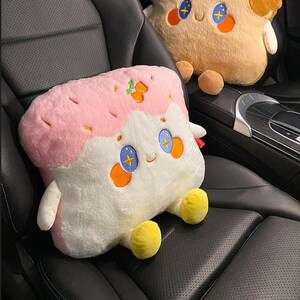 Unique Bargains Polyester Car Seat Back Lumbar Support Pillow Memory Foam  Cushion Coffee Color