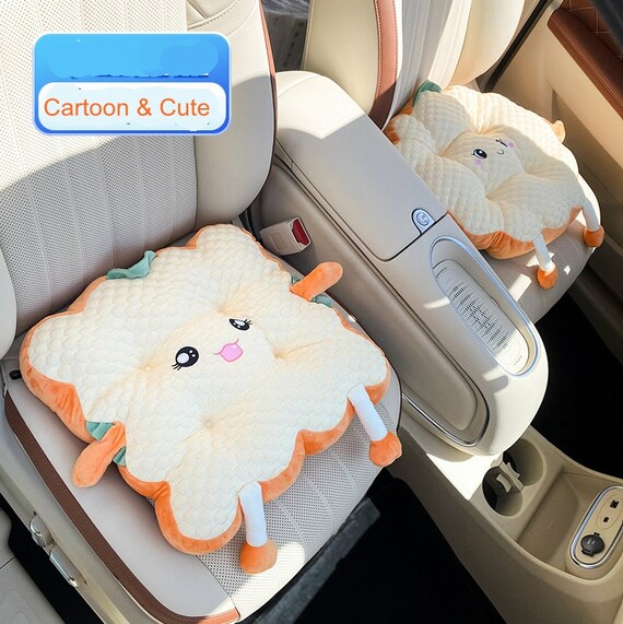 Soft Plush Fabric Car Headrest Pillow, Multi-functional Cushion