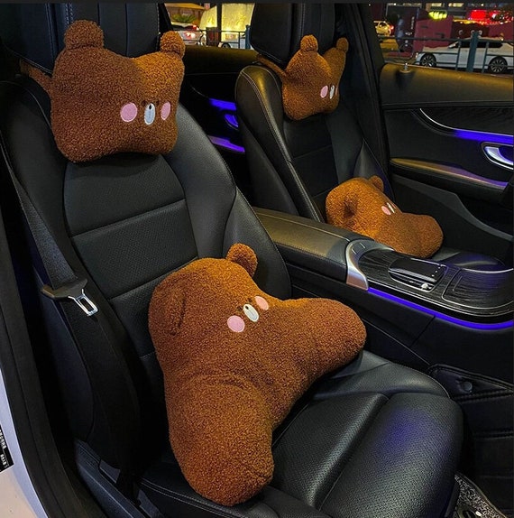Bear Car Decor Interior, Cute Car Accessories, Soft Washable Plush,  Travelling Pillow, Car Decorations, Boho Decor 