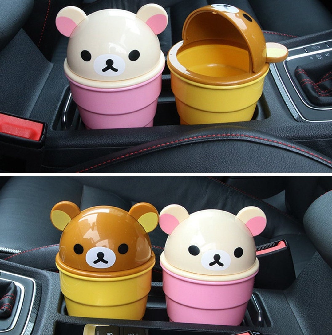 Cute Car Trash Can Cup Holder, Mini Car Accessories, Car Storage Box