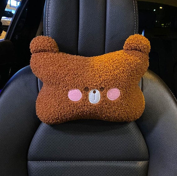 Fluffy Bear Car Accessories Cute Car Seat Covers Set for Women Car