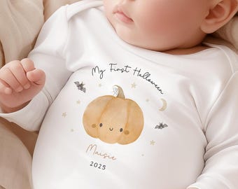 First Halloween Baby Vest | Babys First Halloween Sleepsuit | Baby's First Halloween Gift | Our First Halloween Together Baby Bodysuit