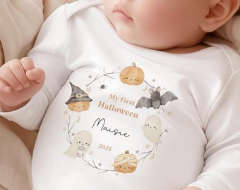 First Halloween Baby Vest | Babys First Halloween Sleepsuit | Baby's First Halloween Gift | Our First Halloween Together Baby Bodysuit