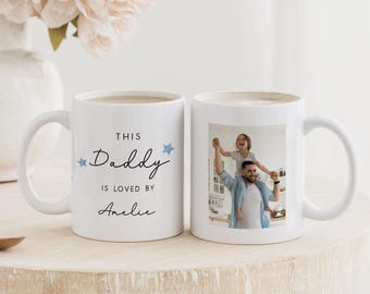 This Daddy Is Loved By Photo Mug & Coaster Set | Father's Day Gift | New Daddy Grandpa Grandad Gift | Gift for Him | Birthday | Christmas