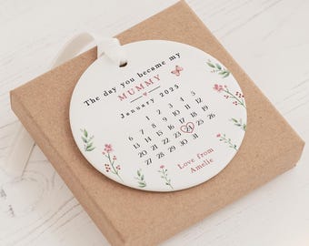 Mummy Gift | The Day You Became My Mummy Ceramic Keepsake with Gift Box | Mum | Mammy | Mommy | Mom | Mam