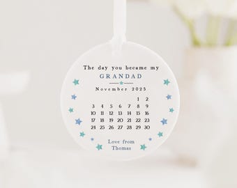 First Fathers Day Grandad Gift | Personalised The Day You Became My Grandad Ceramic Keepsake with Gift Box | Grandad | Grandpa | Gramps