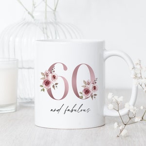 Personalised Age Mug & Coaster Set | 30th 40th 50th 60th 70th 80th Birthday Gift | Best Friend Gift | Gift for Her | Tea Coffee Mug for Her