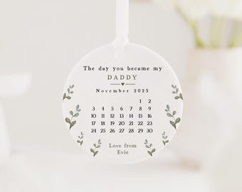 First Fathers Day Daddy Gift | Personalised The Day You Became My Daddy Ceramic Keepsake with Gift Box | Daddy | Dad | Papa | Pops