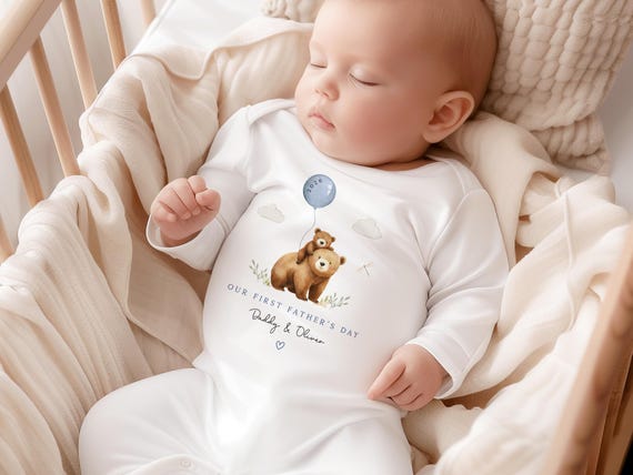 First Fathers Day Baby Vest | First Fathers Day Sleepsuit | First Father's Day as my Daddy | Our First Father's Day Together Baby Bodysuit