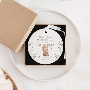 First Mothers Day Nana Gift | Personalised First Mother's Day Ceramic Heart or Disc with Giftbox for New Nana | Nanna | Nanny | Nan image 11