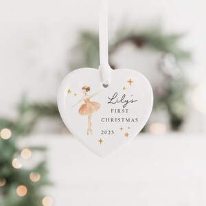 Personalised Baby's First Christmas Decoration | Keepsake Christmas Bauble Gift Ceramic Ornament | Baby's 1st Christmas Nutcracker Bauble immagine 4